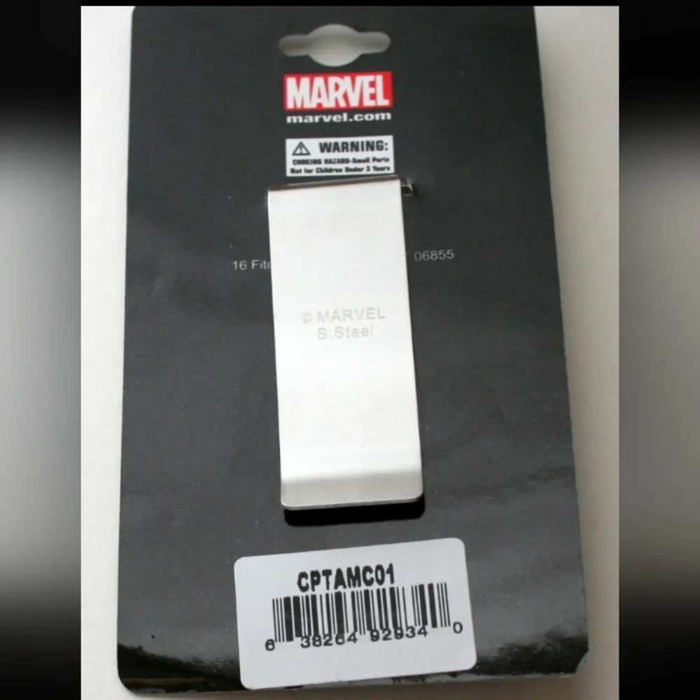 Marvel Comics Captain America Stainless Steel Money Clip New NOS MIP
